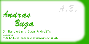 andras buga business card